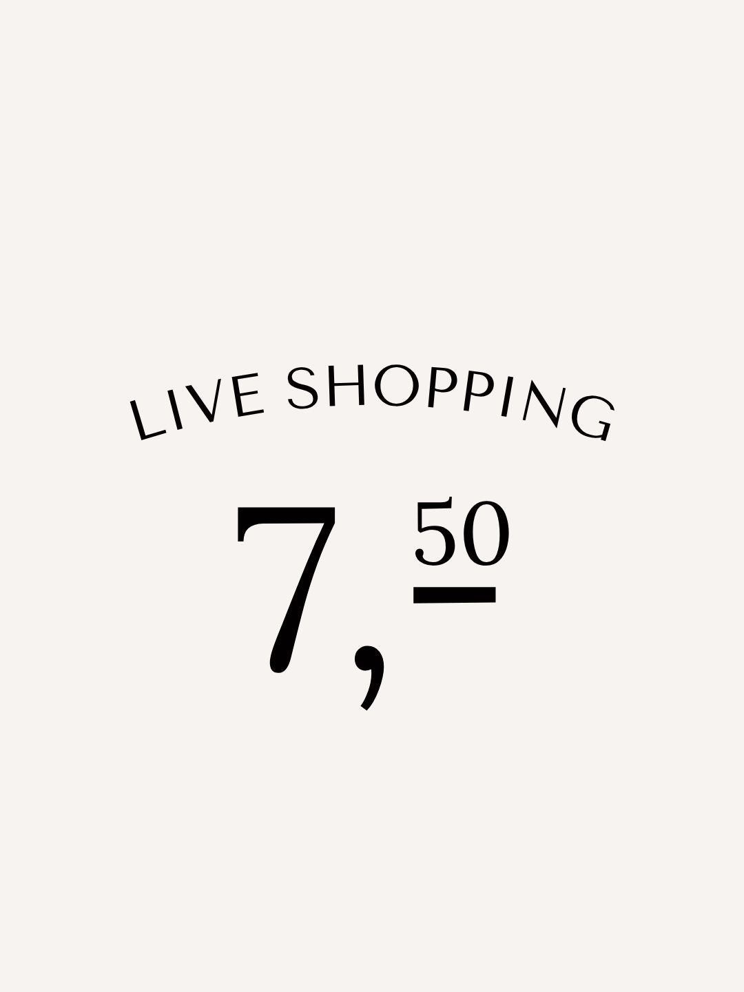 Live shopping She Clothes 7.50 euro