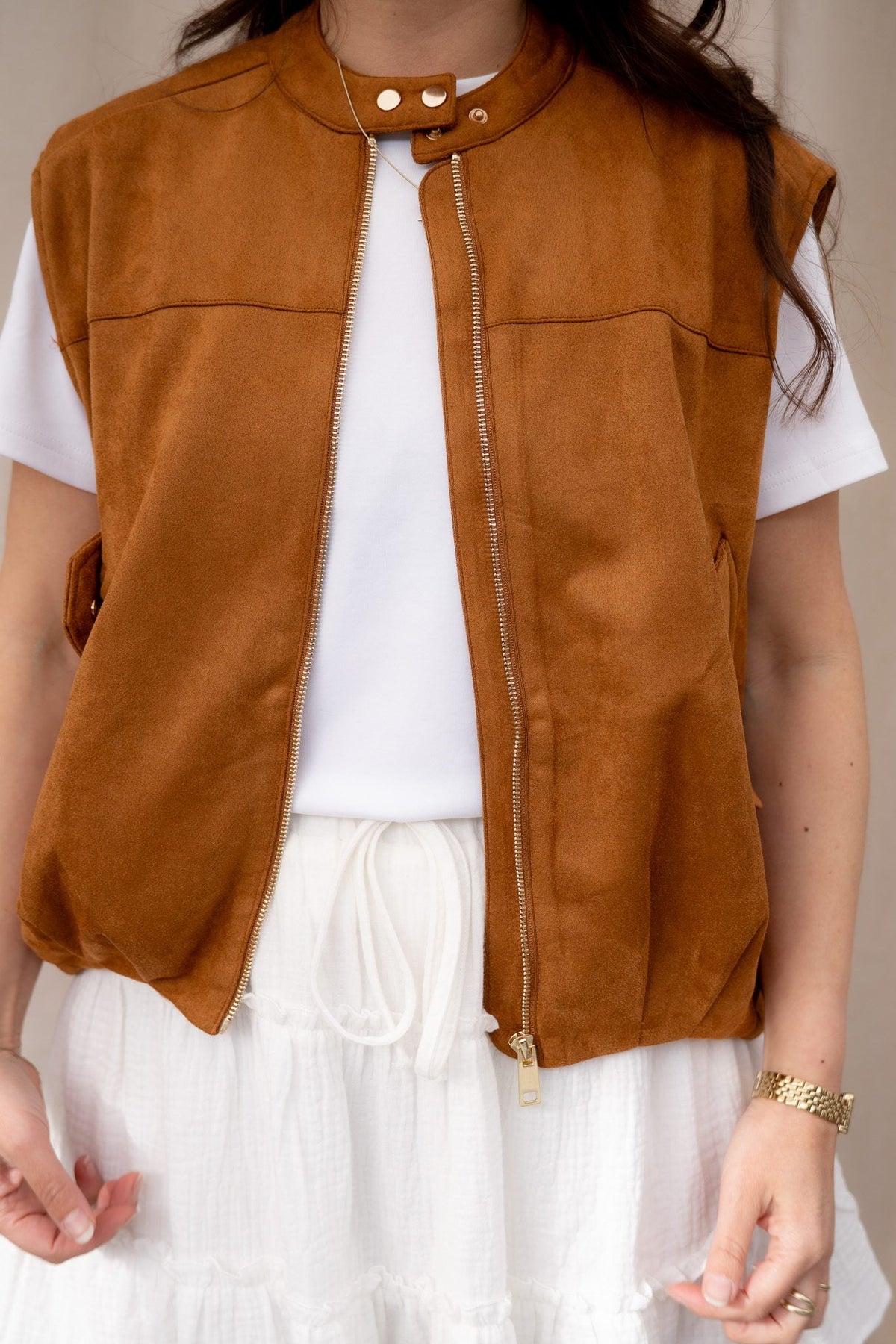 Lux Gilet Suede