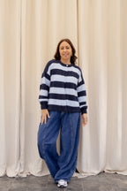 Lin Vest Gestreept