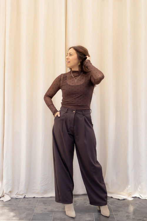 Mandy Bolletjes Mesh Top