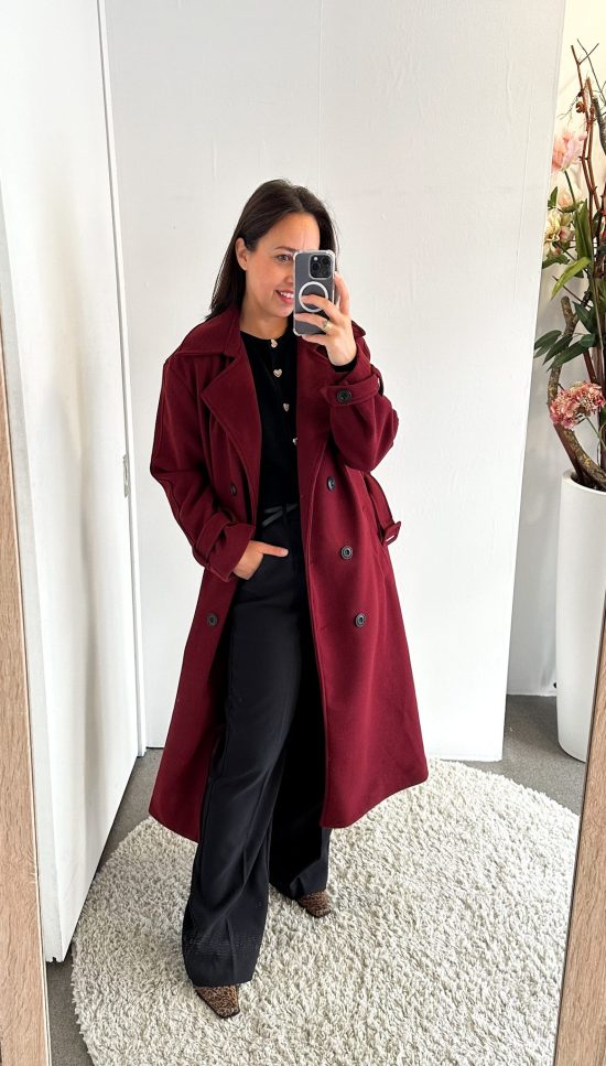 SC Jamela Trenchcoat Bordeaux - Afbeelding 4