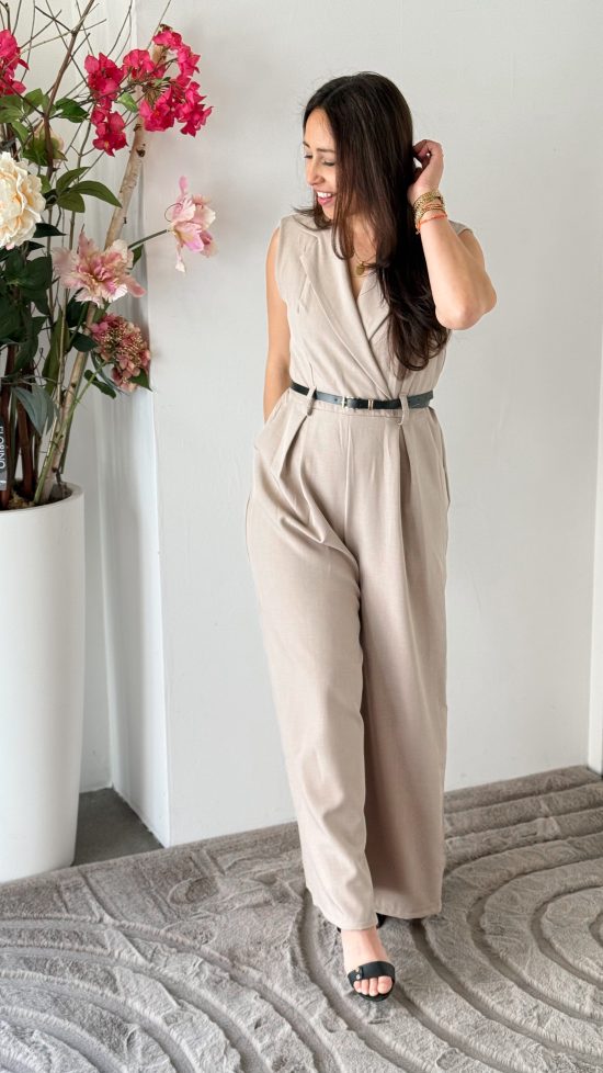 SC Maudy Jumpsuit Taupe - Afbeelding 2