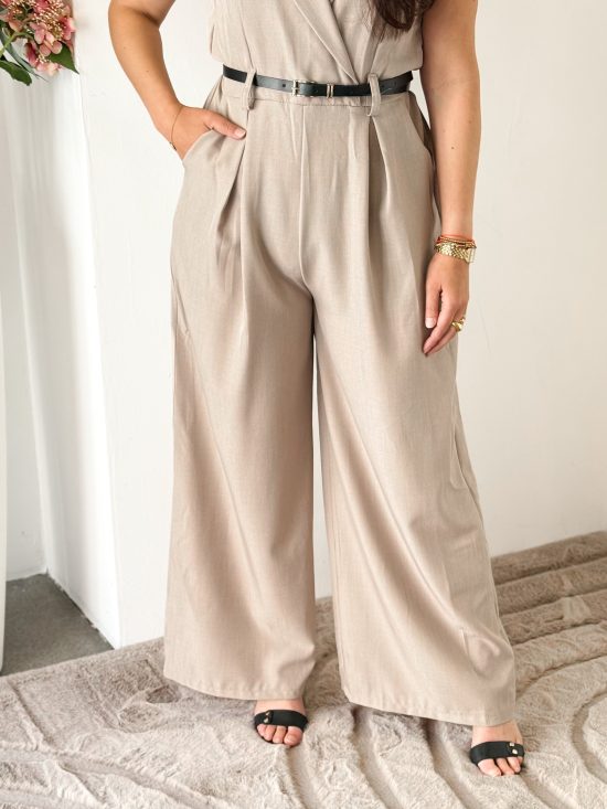 SC Maudy Jumpsuit Taupe - Afbeelding 4