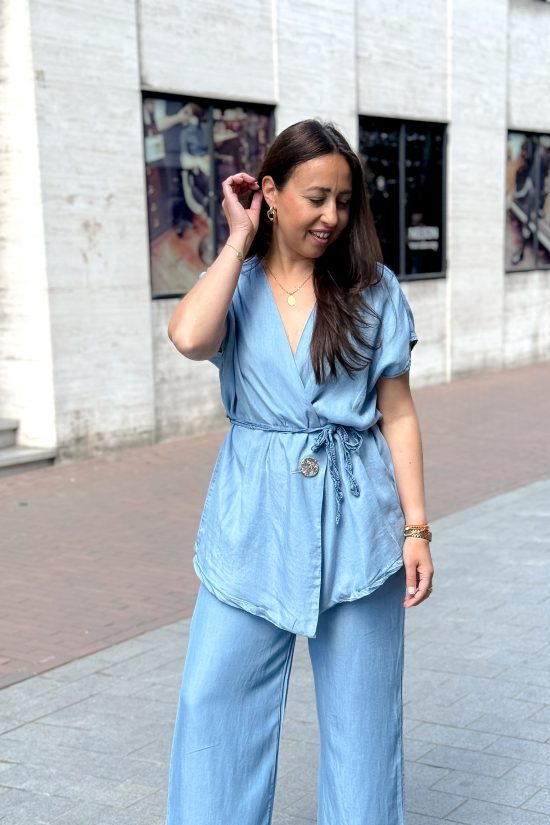 SC Carmen Top Licht Blauw - Afbeelding 2