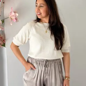 SC Gigi Gebreide Top Creme