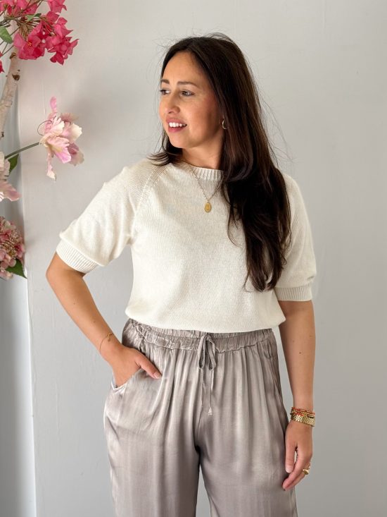 SC Gigi Gebreide Top Creme