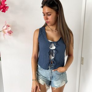 SC Janna Strikjes Top Blauw