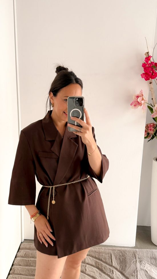 Lisa oversized blazer bruin