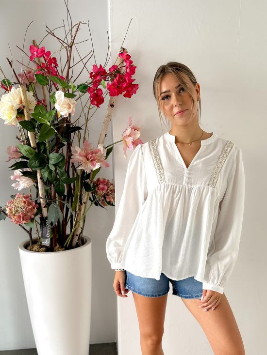 SC Yasmin Blouse Wit - Afbeelding 2