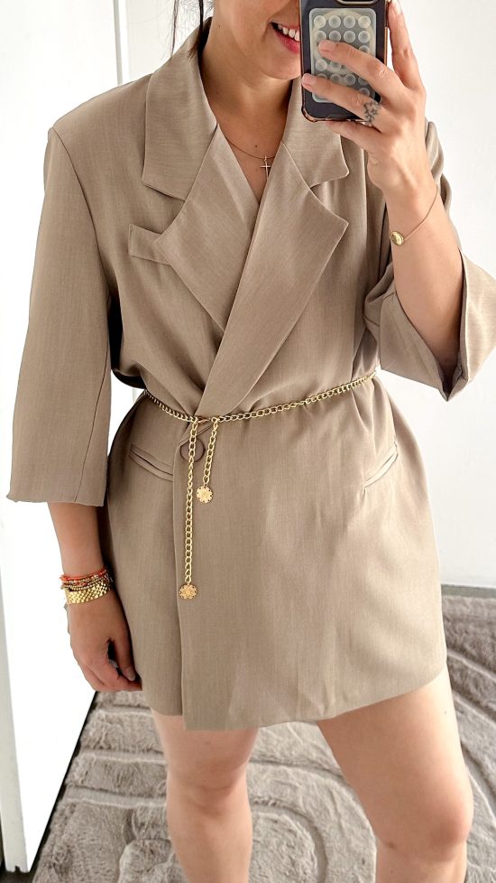 Lisa oversized blazer taupe