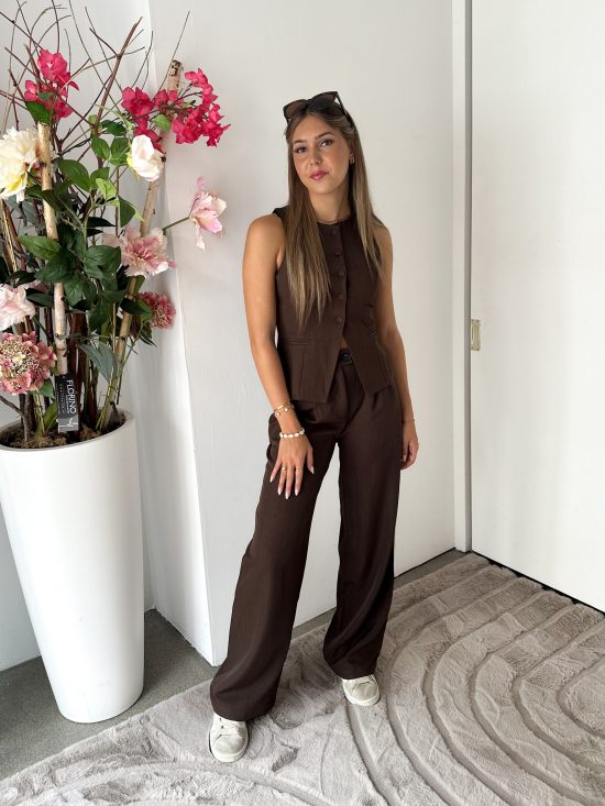 SC Faya Pantalon Bruin - Afbeelding 4