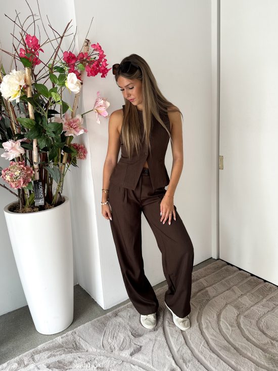 SC Faya Pantalon Bruin - Afbeelding 3