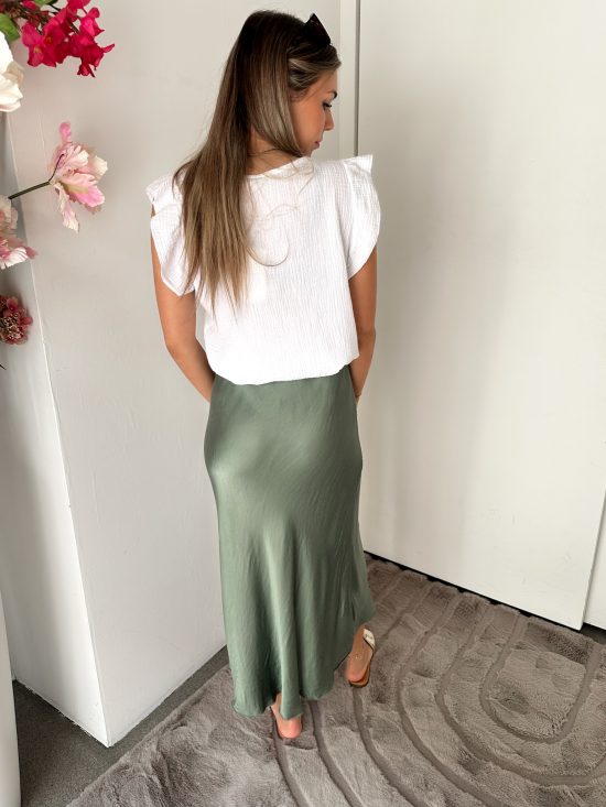 SC Malou Satijnen Rok Groen - Afbeelding 2