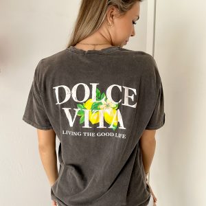SC T-shirt Print Dolce Grijs