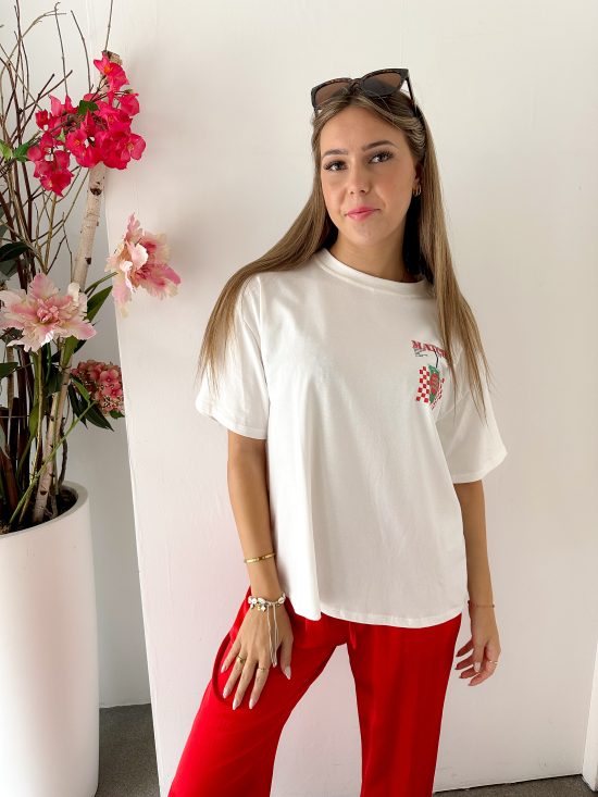 SC T-shirt Print Matcha Wit - Afbeelding 2