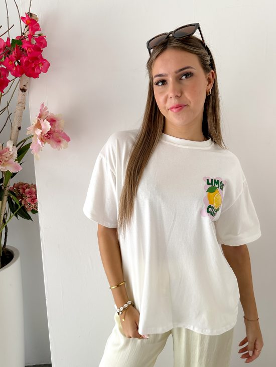 SC T-shirt Print Limon Wit - Afbeelding 2