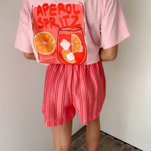 SC T-shirt Print Aperol Roze