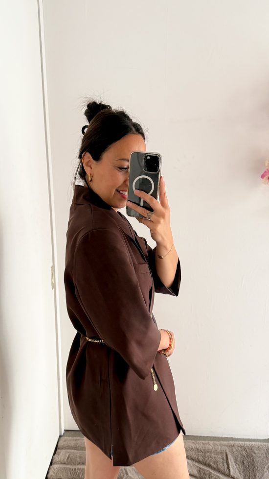Lisa oversized blazer bruin - Afbeelding 2