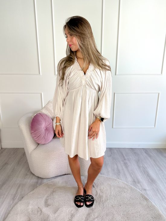 SC Briana Jurk Beige - Afbeelding 2