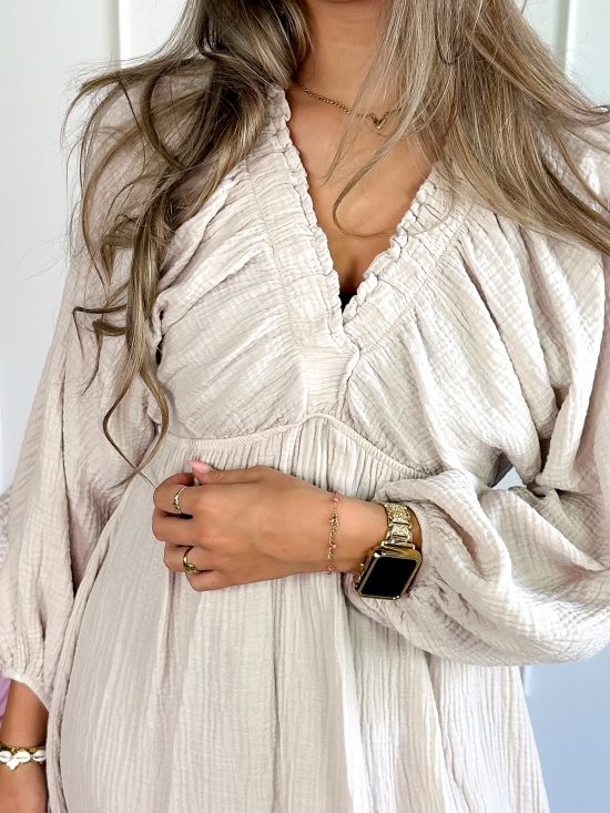 SC Briana Jurk Beige - Afbeelding 3