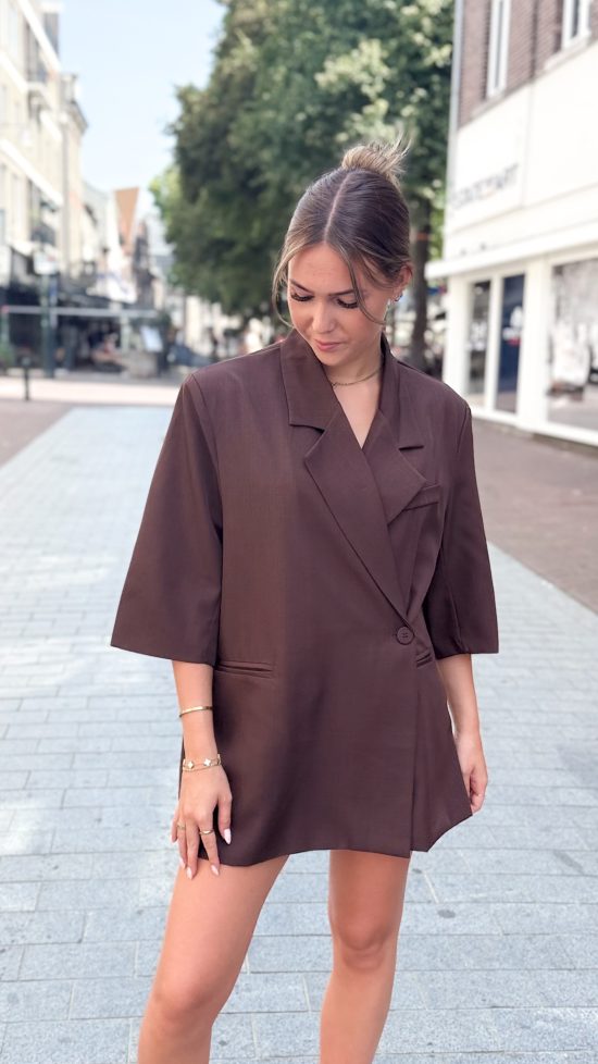 Lisa oversized blazer bruin - Afbeelding 4