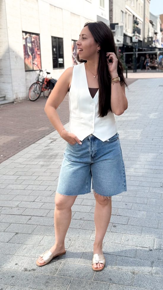 SC Annes Denim Short Blauw - Afbeelding 4