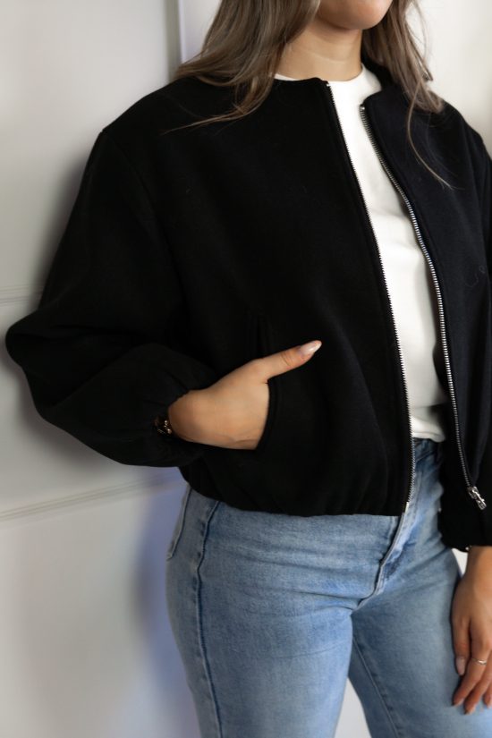 Kara Bomber Jasje Zwart - Afbeelding 2