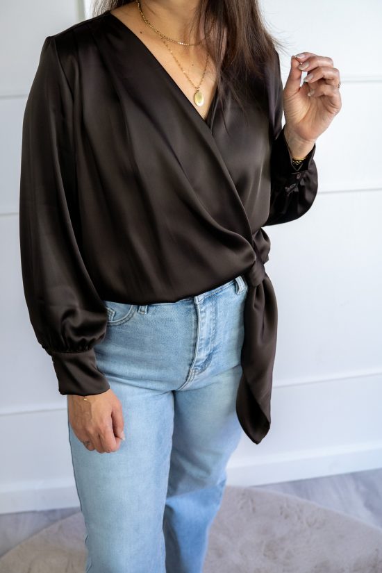 Chantal Blouse Bruin - Afbeelding 3