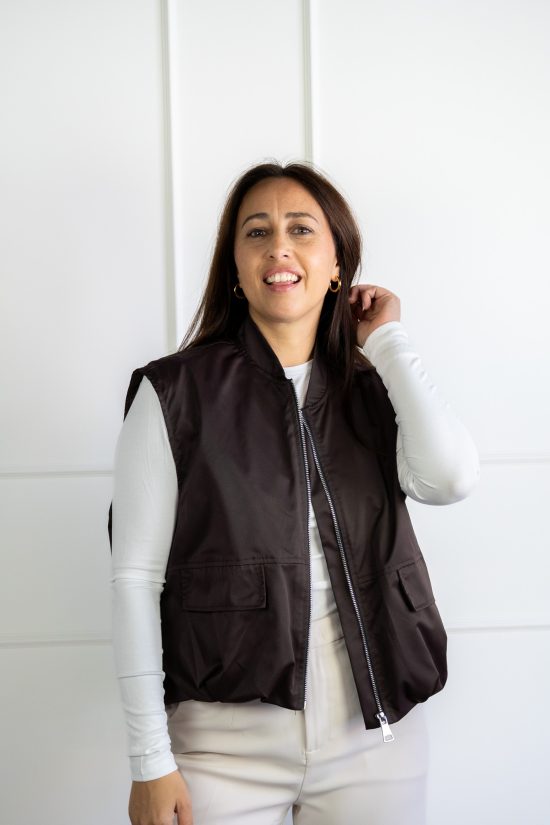 Vita Bomber Gilet Bruin - Afbeelding 2