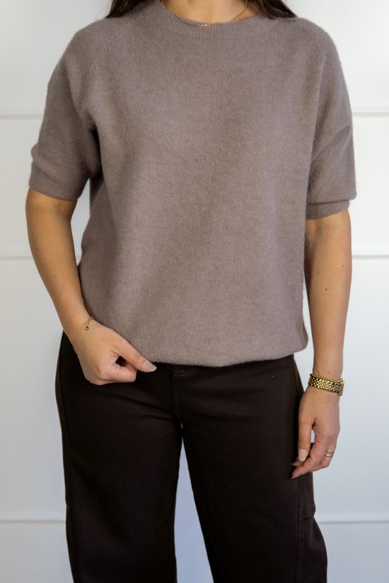 Ella T-shirt Taupe - Afbeelding 2