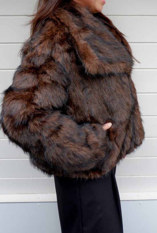 Isa Fur Jacket Bruin - Afbeelding 4