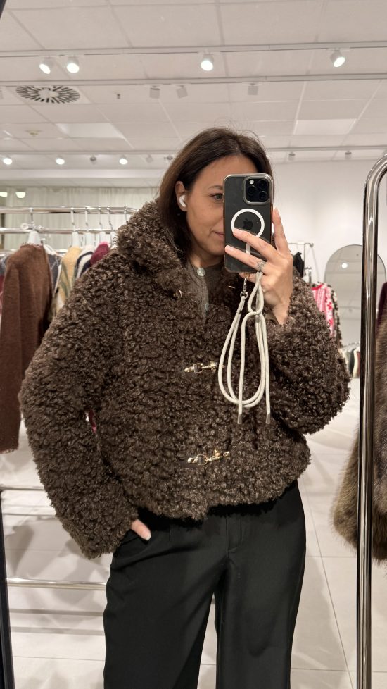 Luna teddy jas bruin