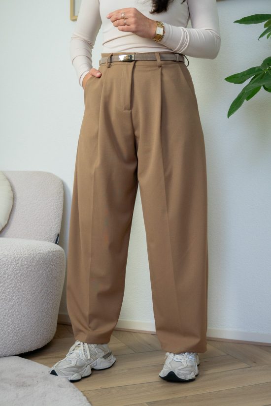 Bally Pantalon Bruin Zwart Camel
