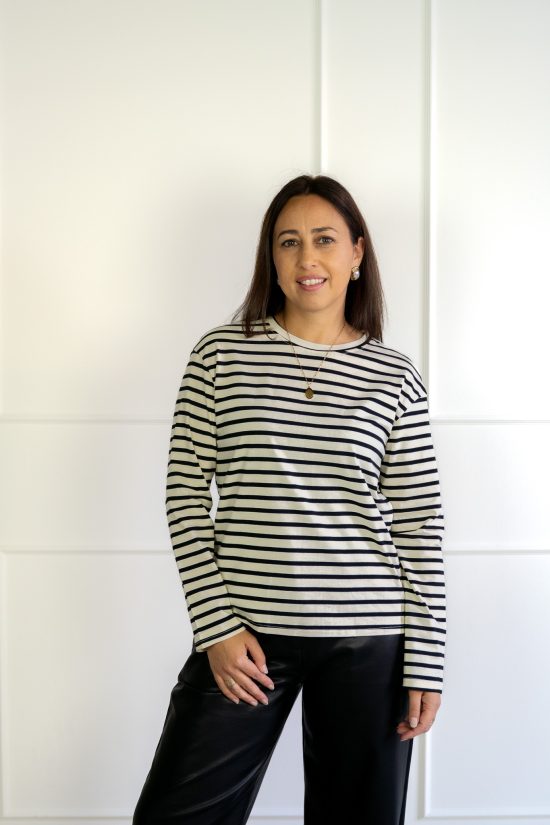 Dunja Top Gestreept Zwart - Afbeelding 3