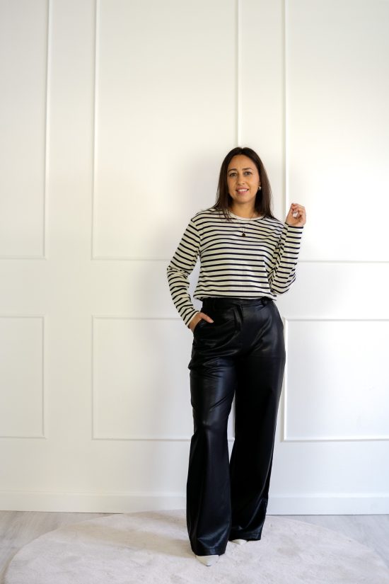 Dunja Top Gestreept Zwart - Afbeelding 2