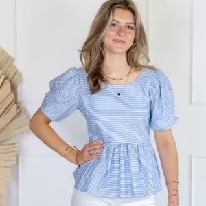 SC Holley Strikjes Top Streep