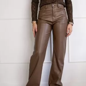 SC Dema Leren Broek Bruin