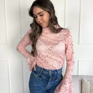 SC Bo Kanten Top Baby Roze