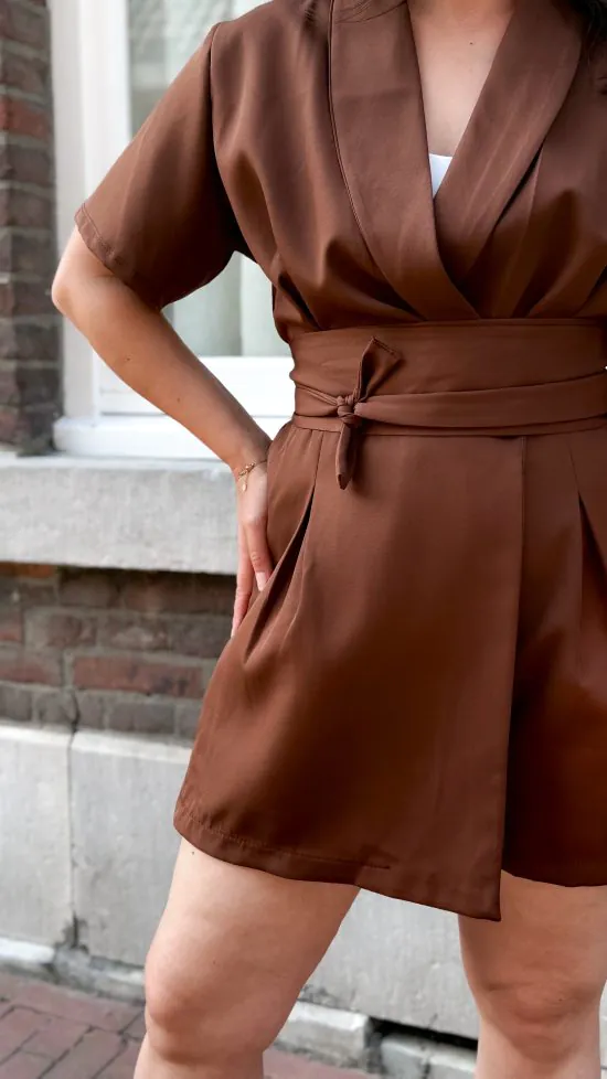 SC Elvera Playsuit Bruin - Afbeelding 3