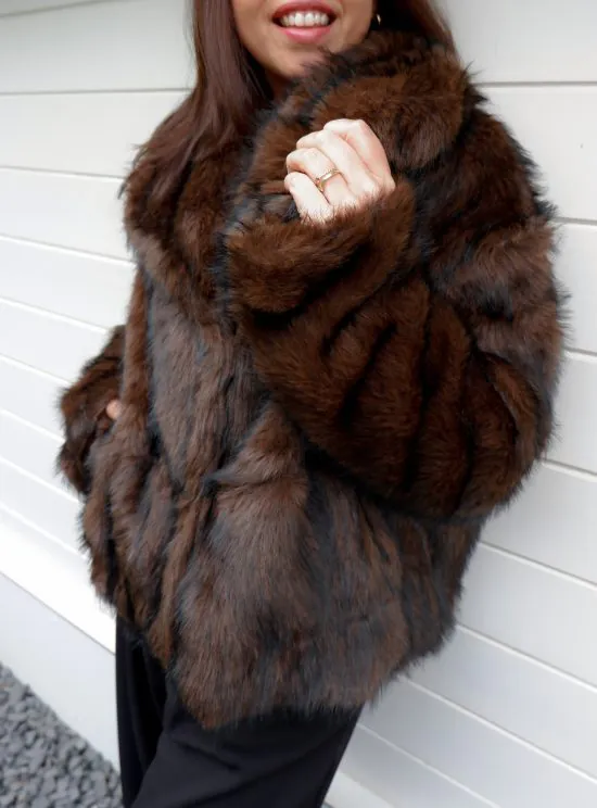 Isa Fur Jacket Bruin