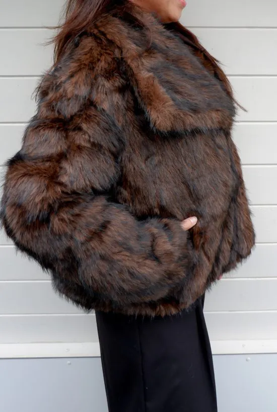 Isa Fur Jacket Bruin - Afbeelding 4