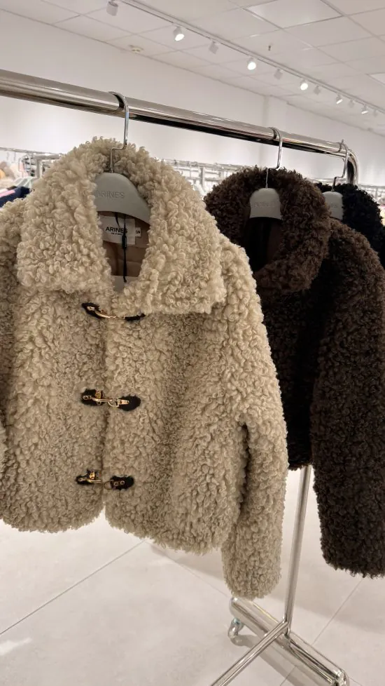 Luna teddy jas bruin - Afbeelding 2