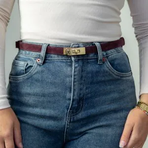 Kez Riem Leder Bordeaux One Size