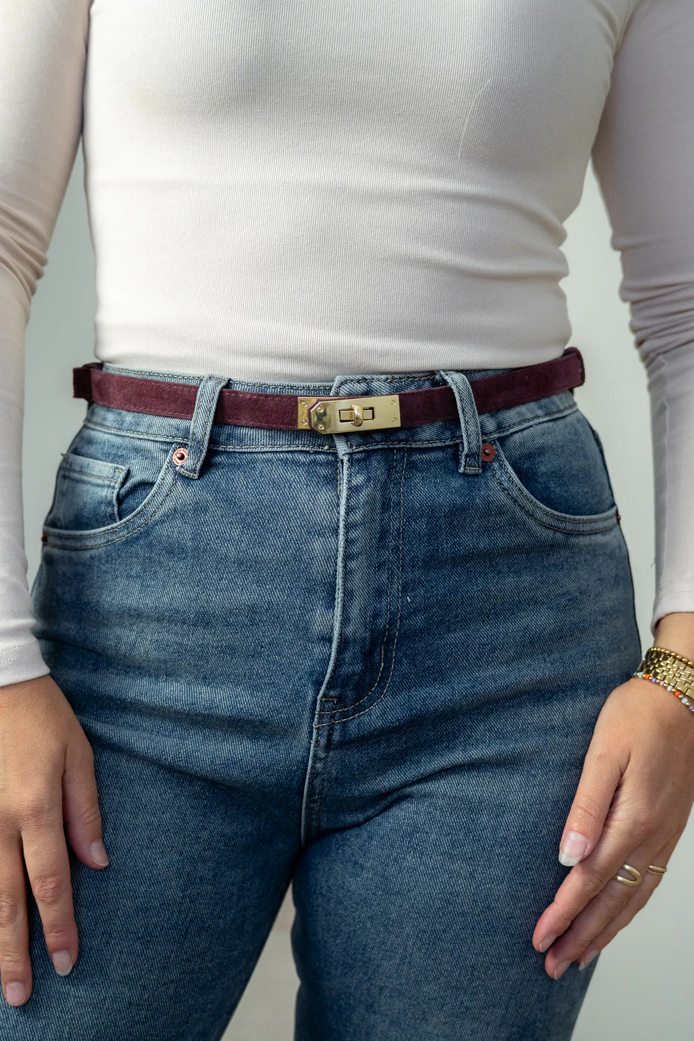 Kez Riem Leder Bordeaux One Size